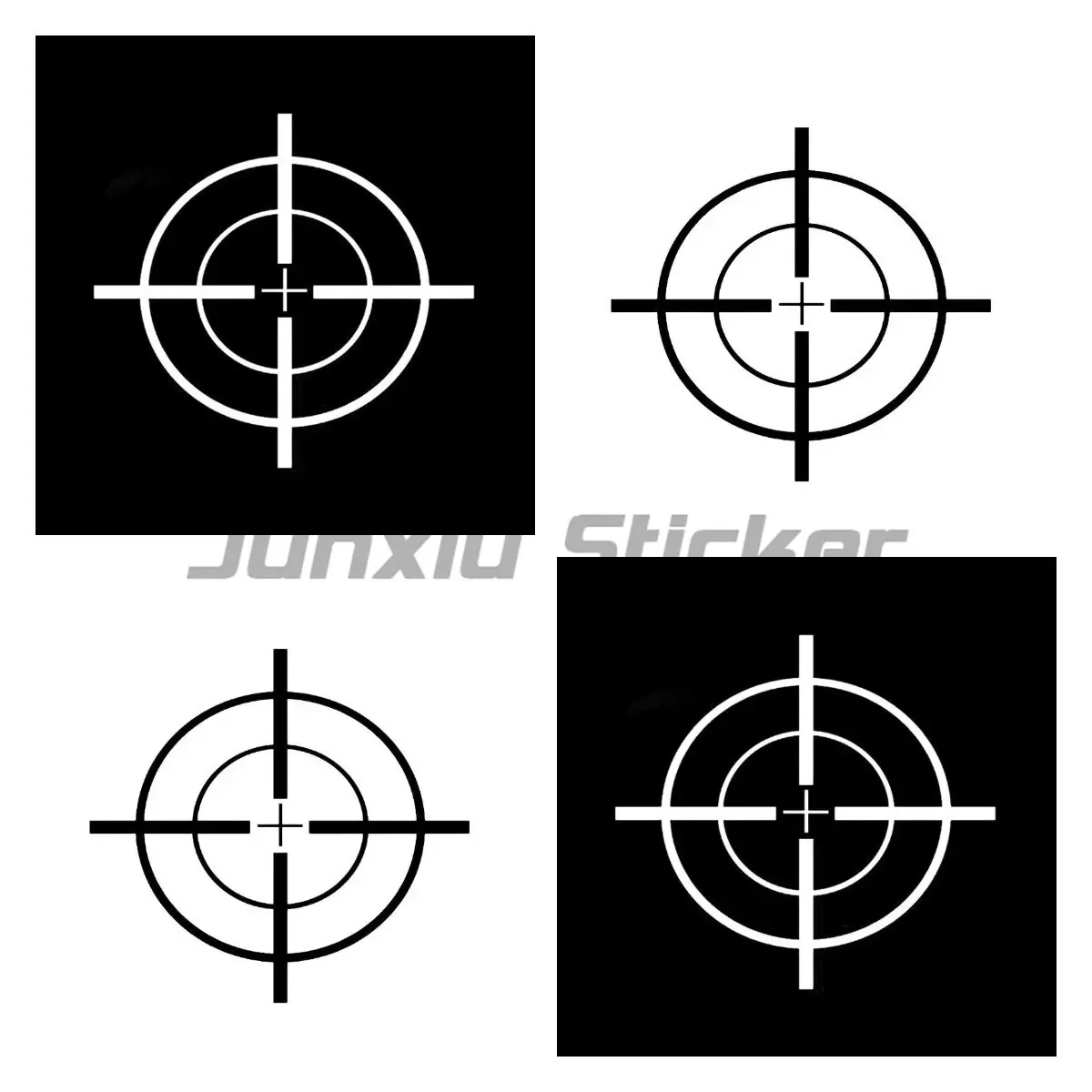 Coolest Shooting Target Big Graphic Gun Car Sticker Vinyl High Quality Decoration Accessories Decal