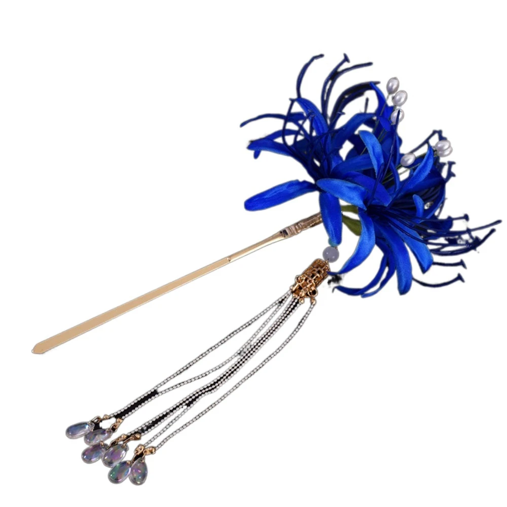 

Lycorisradiata Flower Hair Clip Korean Style Bohemian Style Simulation Flower Hairpins Seaside Vacation Headwear Ponytail Clip
