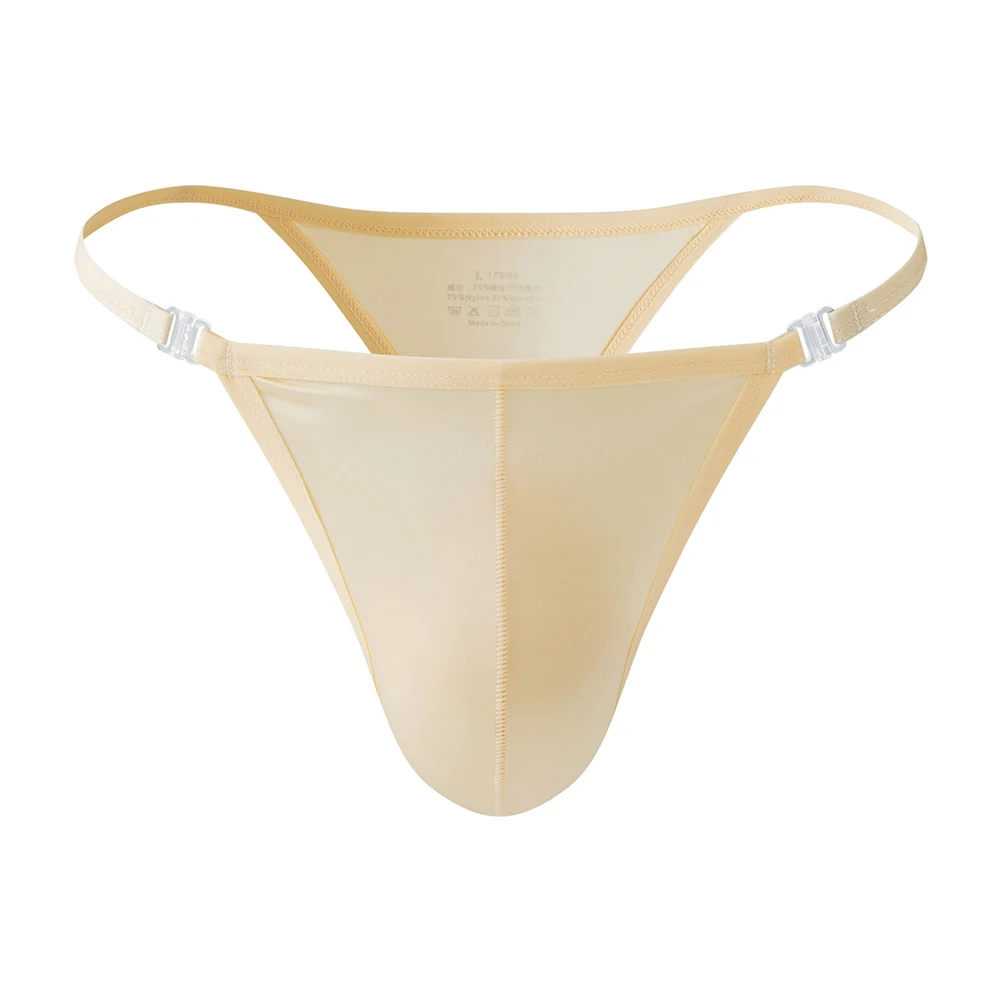 

Мужские глянцевые трусы-стринги из ледяного шелка, атласные блестящие брифы, гладкие японские стринги, эластичное мужское нижнее белье