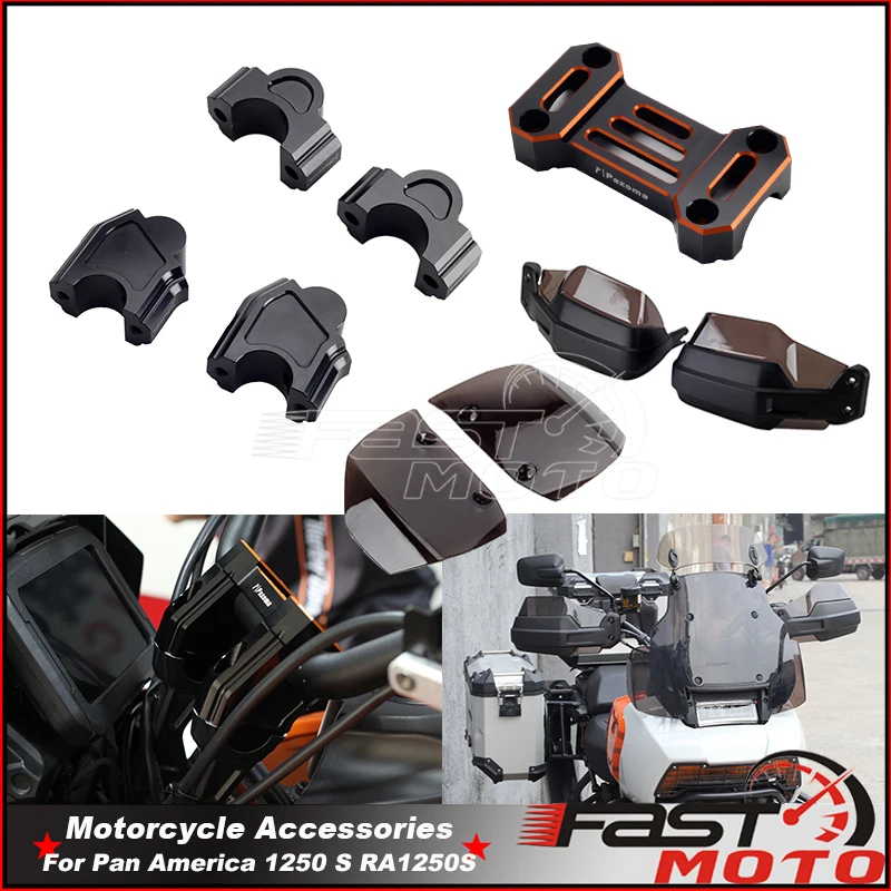 Handlebar Risers Top Clamp Cover Mount Handguard Side Windshield Accessories For Harlrey Pan America 1250 RA1250 S RA1250S 21-23