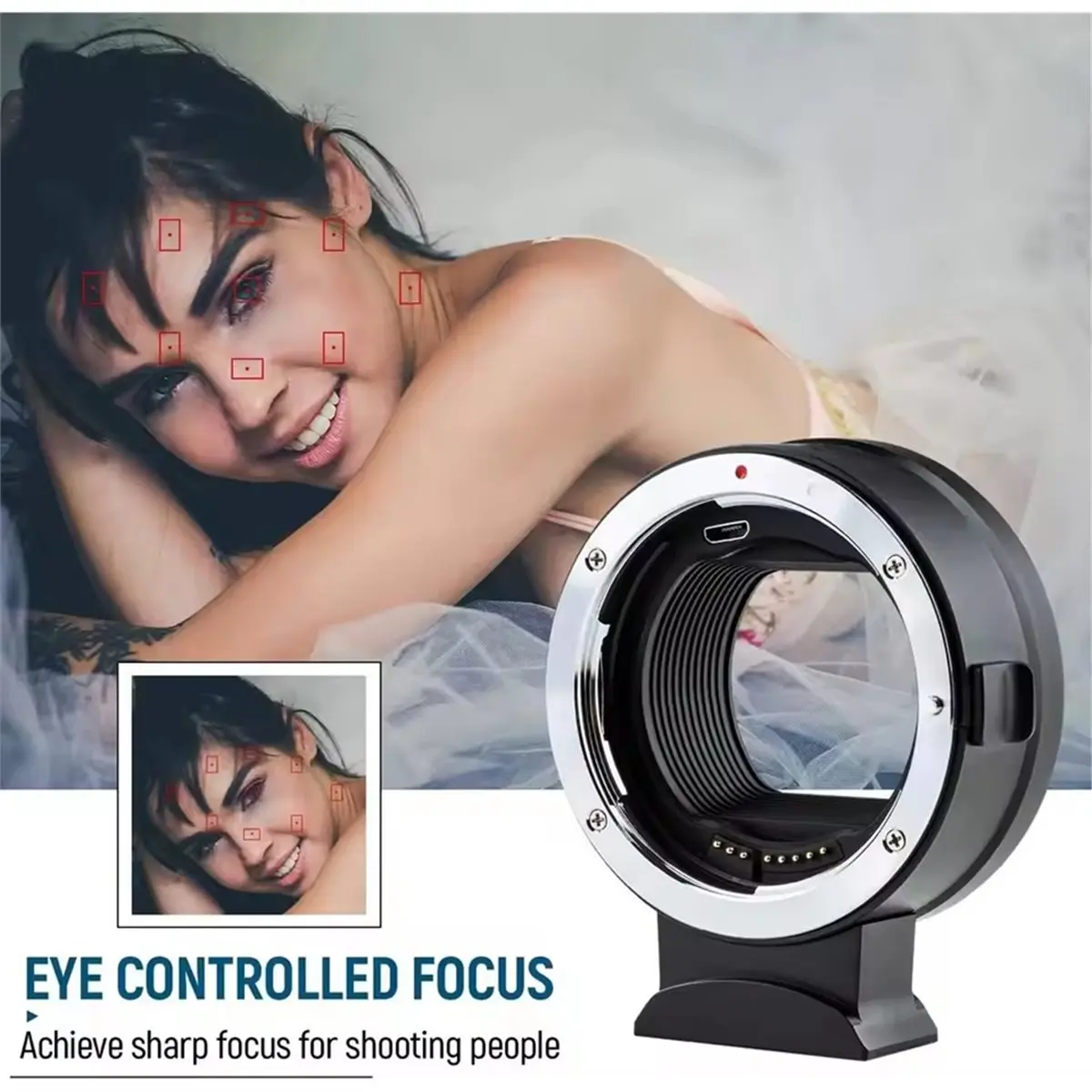 A14G EF-EOSR Automatic Adapter Ring EF Auto Focus Lens Adapter for EF and EF-S Lens DSLR Lens EF Port