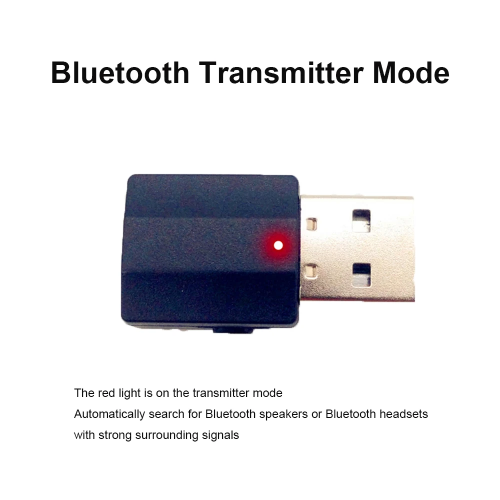 1 zestaw bezprzewodowy nadajnik-odbiornik USB kompatybilny z Bluetooth 5.0 Stereo AUX 3.5mm Jack Adapter muzyczny do zestawu samochodowego TV słuchawki