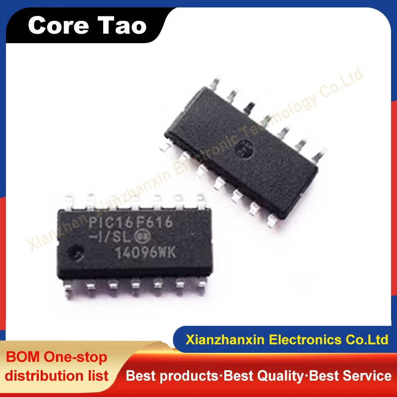 5PCS/LOT  PIC16F616-I/SL PIC16F616 SOP14 Microcontroller in stock