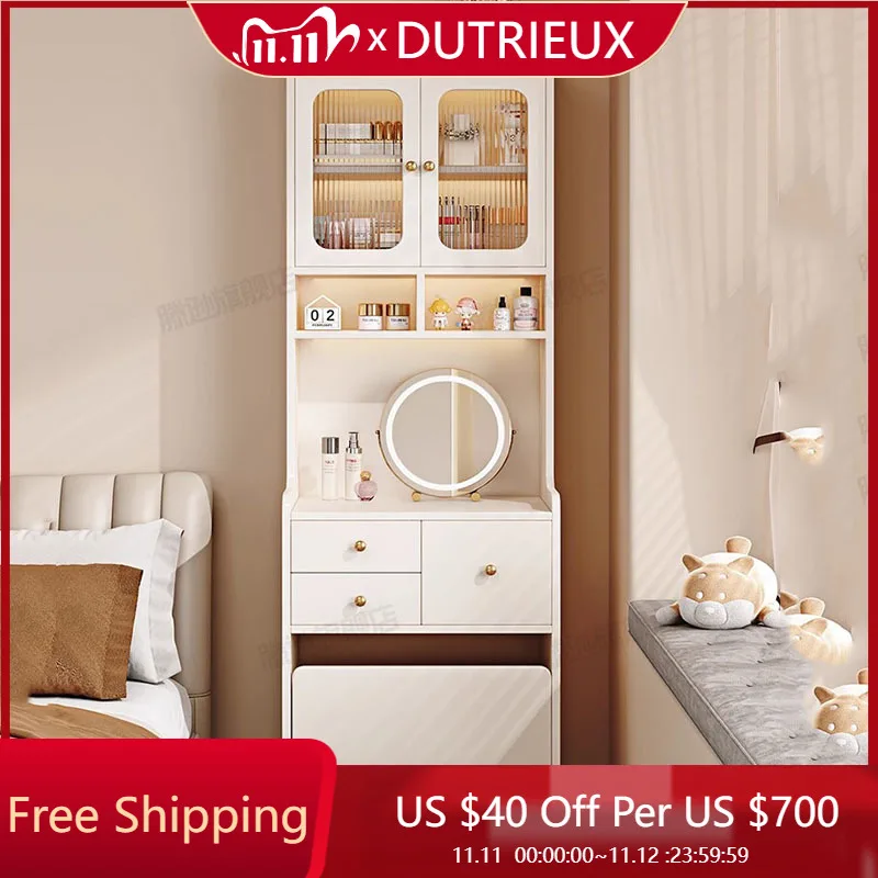 

Bedroom Storage Dressing Table Makeup Mirror Chair Drawers Vanity Table Tall Women Organizer Comoda Pra Quarto Home Furniture