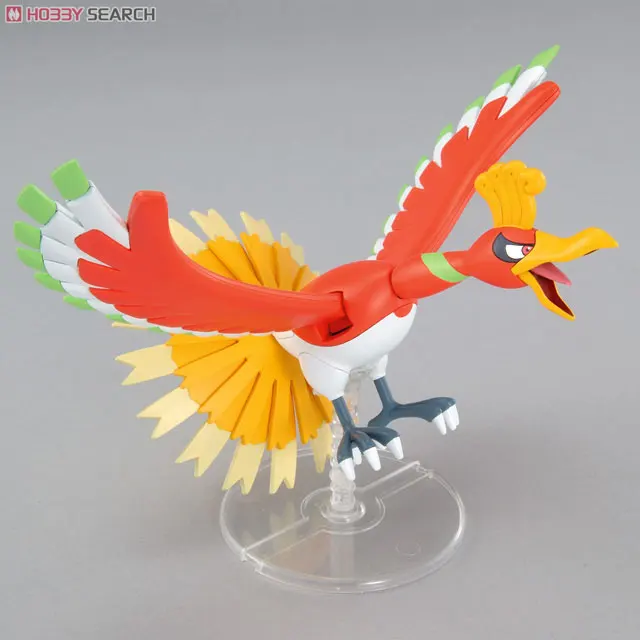 Bandai Original Pokemon Sacred Fire Ho-Oh Evolution Kit Anime Action Figures Assembly Model Toy Kids Gift