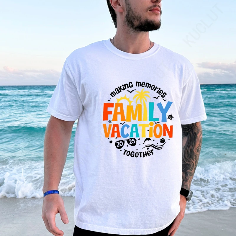 Funny Family Vacation 2025 T-shirts Memories Cruise Family Matching Tshirts Funny Holiday Shirt for Family Fashion Summer Shirts