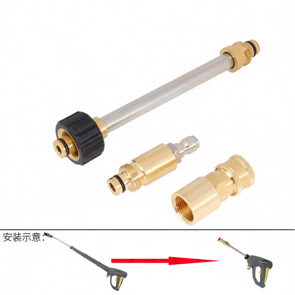 Solid Brass Quick Connector For Karcher Pressure Washer Hose Adapter Converter Fitting Replacement Wash Gun Coupling Connector