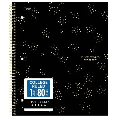 8.5"X11" College Ruled Notebook Black Speckled 11 Inch for Home Office School Essentials