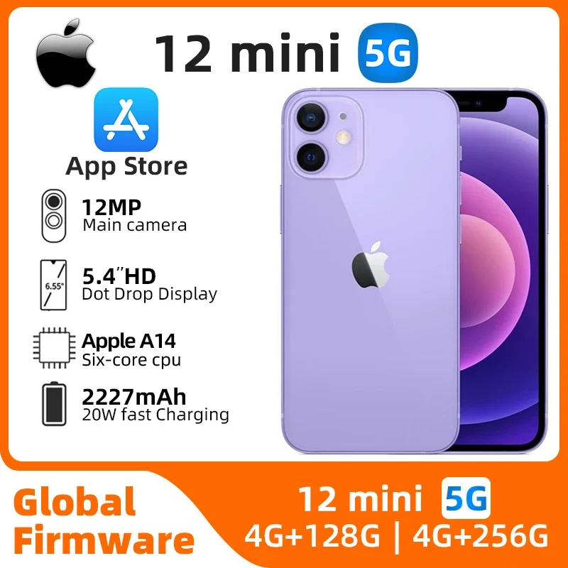 Apple iphone 12 mini 5,4 cala 256G Wszystkie kolory w dobrym stanie Oryginalny używany telefon