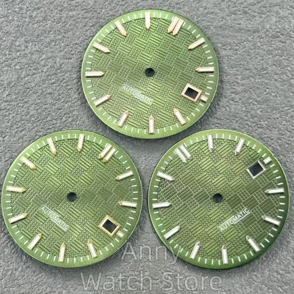 31mm Luminous Face Black Blue Green Silver White Texture Engineer Watch Dial For NH35 NH36 Men Watch Accessories Parts