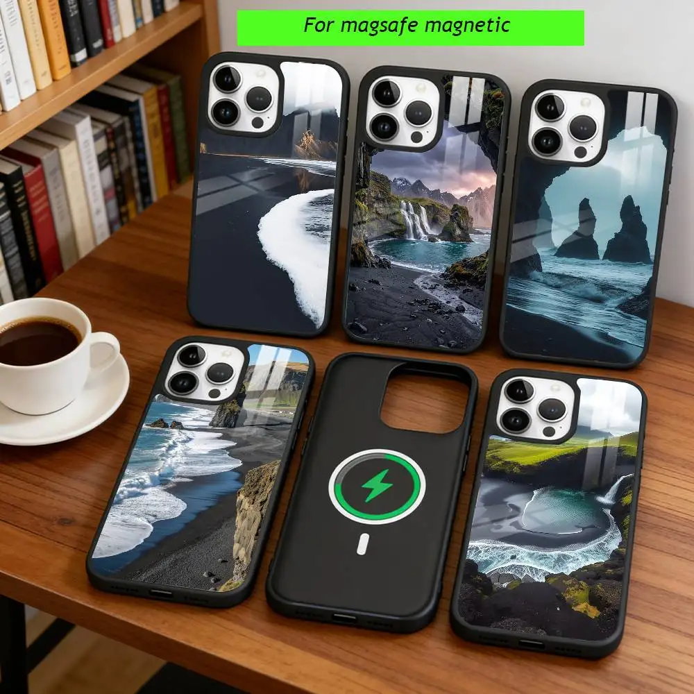 

Reynisfjara Beach Phone Case For iPhone17,16,15,14,13,12,11 Plus,Pro Magnetic with Magsafe Wireless Charging