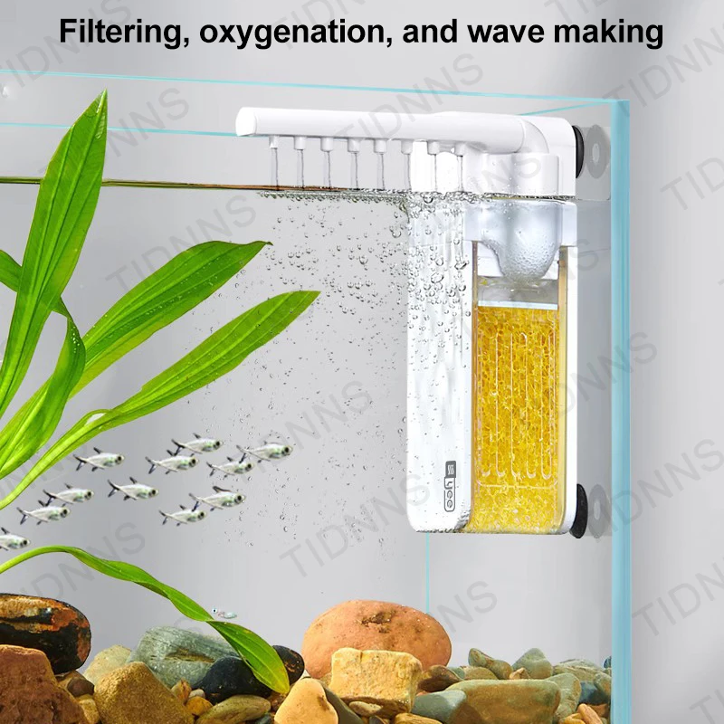 3 In1 Aquarium Fish Tank With Built-In Circulating Filter Small Fish Tank Silent Filtration Water Pump 220v-240v