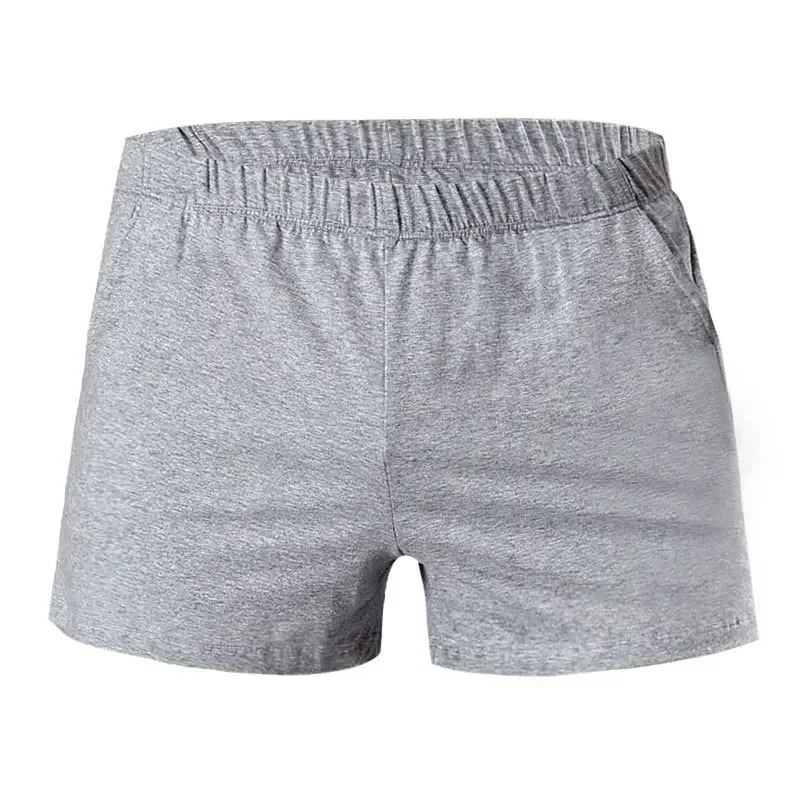 Short de sommeil respirant en coton pour hommes, pantalon décontracté, coloré, mode, poche, maison simple, coupe couvertes, solide, sans couture, été