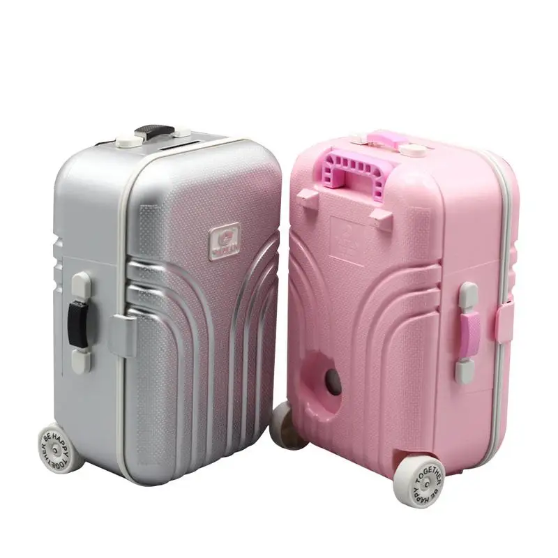 Doll Suitcase Doll Accessories Suitcases Travel Doll Travel Gear Mini Trolley Case Doll Carrier Storage Miniature Suitcase