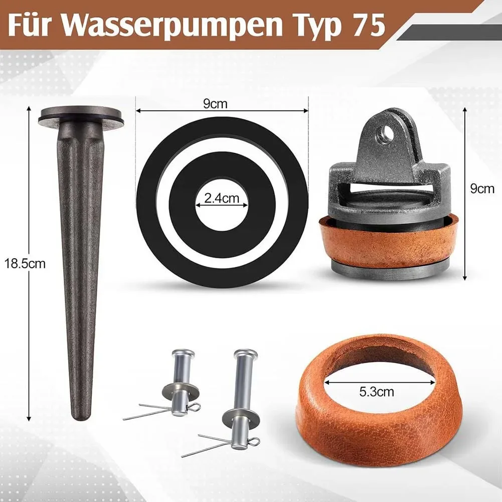 For Handle Pumps Type 75 With Nose Piercing Valve Bolt Set Leather Sealing For Handle Pumps Type 75 With Nose Piercing Valve Bol