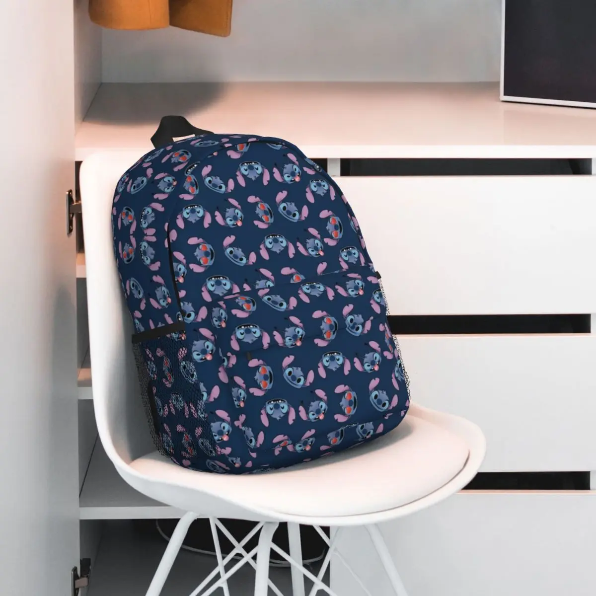 Disney Stitch Compact 15-Inch Backpack - Stylish Lightweight Bag Perfect for Students and Commuters