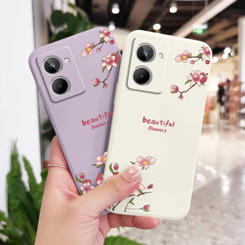 Beautiful Peach Phone Case For OPPO Realme 11 10 9 9i 8 8i 7 Pro Plus C35 C21Y C25Y C25 4G 5G Liquid Silicone Cover