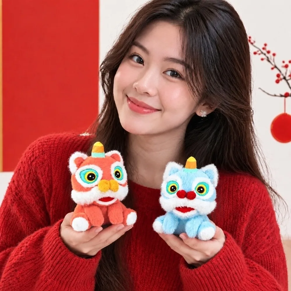 Premium Cotton Lion Dance Plush Exquisite Workmanship Vibrant Colors Festive Stuffed Toy Soft Texture Creative Design