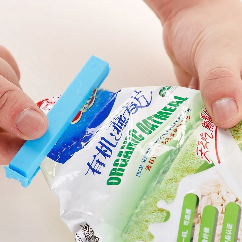 10 قطعة مقاطع حقيبة الغذاء المحمولة مشبك للغلق بإحكام تخزين المطبخ وجبة خفيفة ختم حقيبة عزل مقاطع البلاستيك وجبة خفيفة حقيبة التخزين السدادة أداة #5