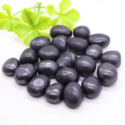 Natural Round Shungite Crystal Bulk Gravel Tumbled Stone Quartz Reiki Healing Polished Rock Gem Home Decoration Ornaments Gift