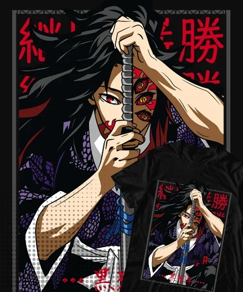 

Camiseta unisex Demon Slayer Kokushibo Cotton anime T-shirt