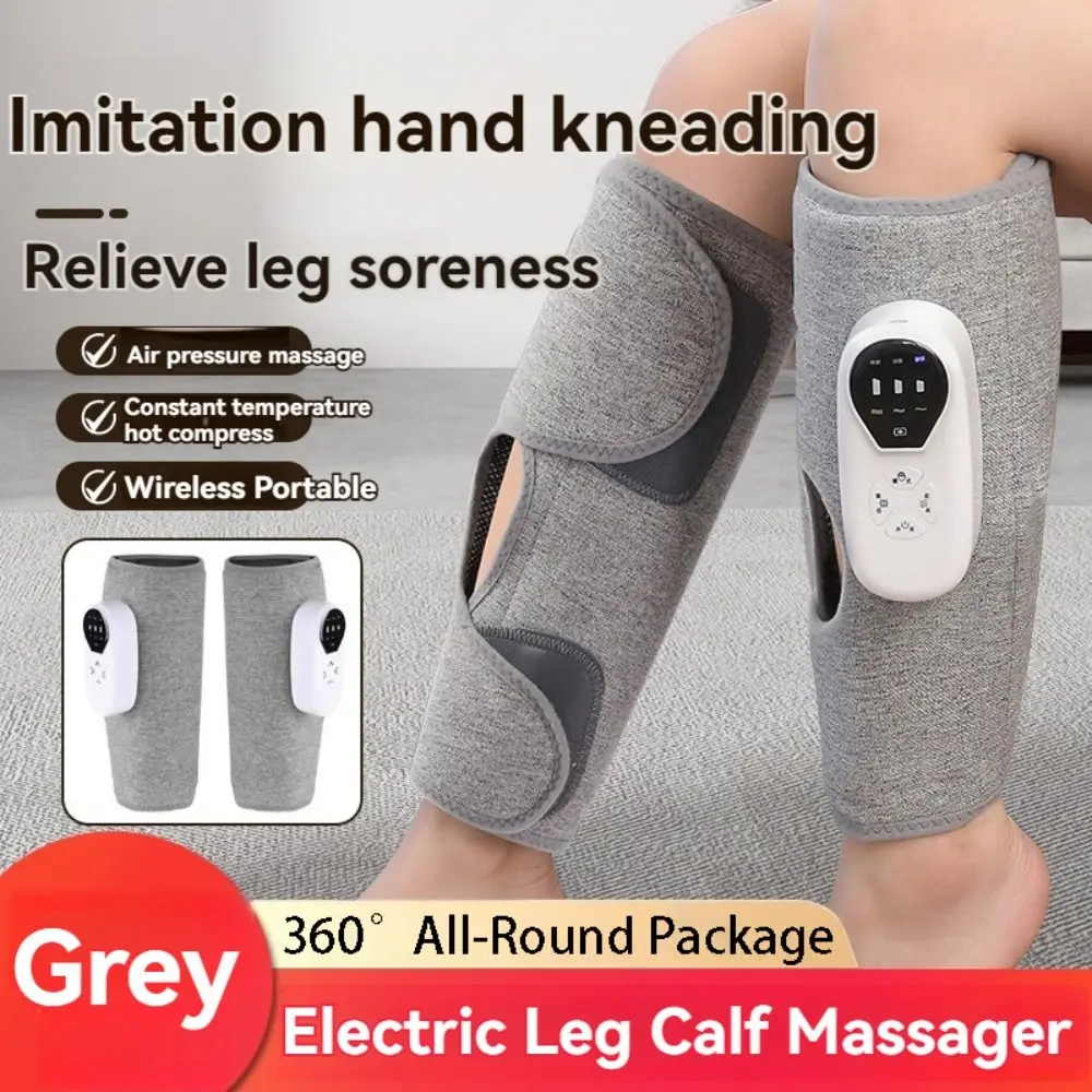 Hot Compress Electric Leg Calf Massager Smart Airbag Vibration Leg Air Compression Massager 3 Mode Pressotherapy Kneading