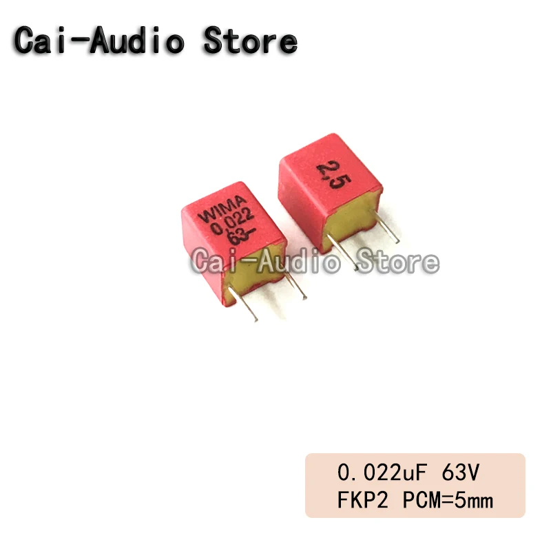 5PCS/10PCS/20PCS/Lot Brand NEW Germany WIMA FKP2 63V 0.022UF 63V 223 22NF Film Capacitor 63v0.022uf 22nf 63V223 Pitch 5mm 2.5%
