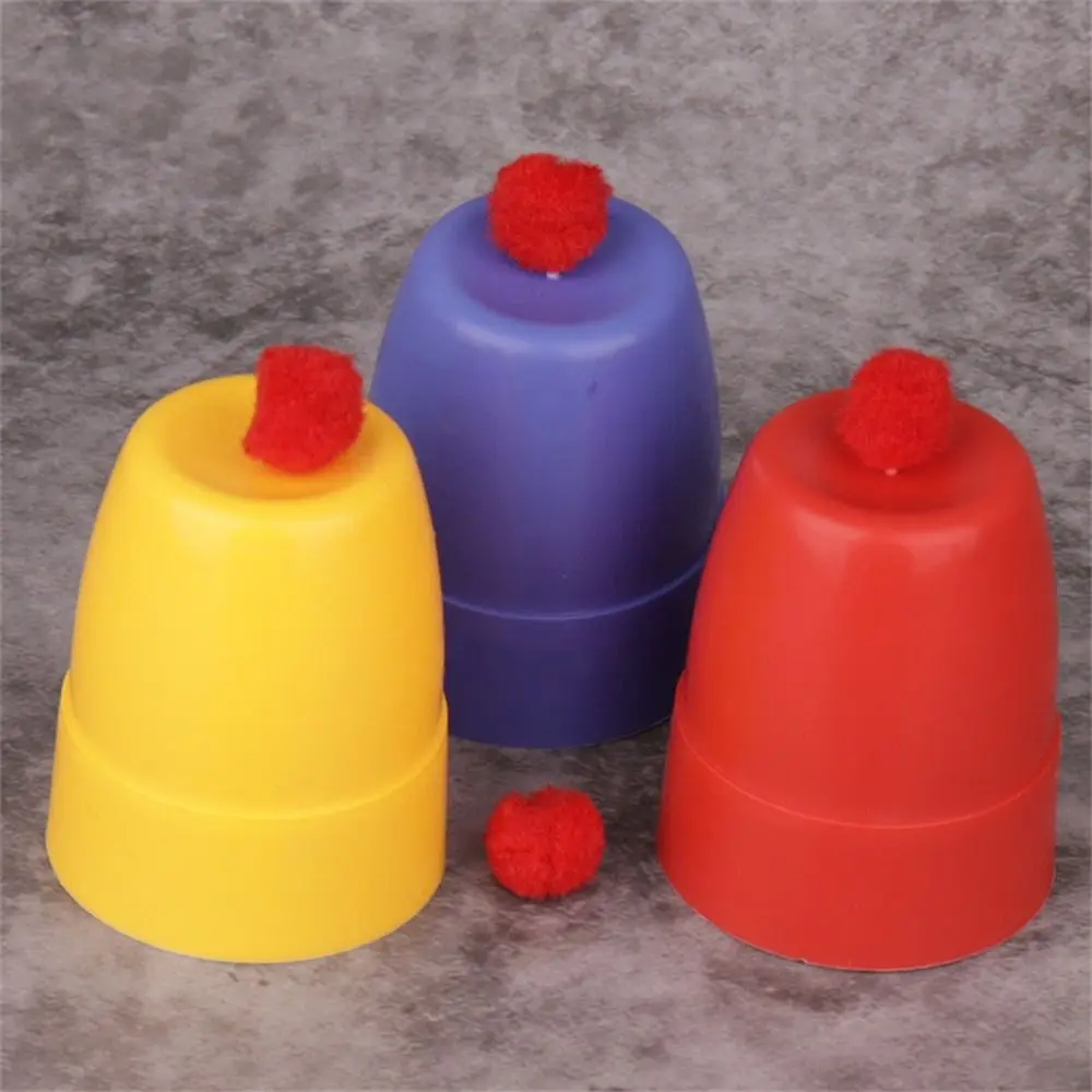 Magic Props Magic Three Cups Gimmick Props Appear Vanish Cups And Balls Mentalism Close-Up Magic Tricks Cup Stage Show