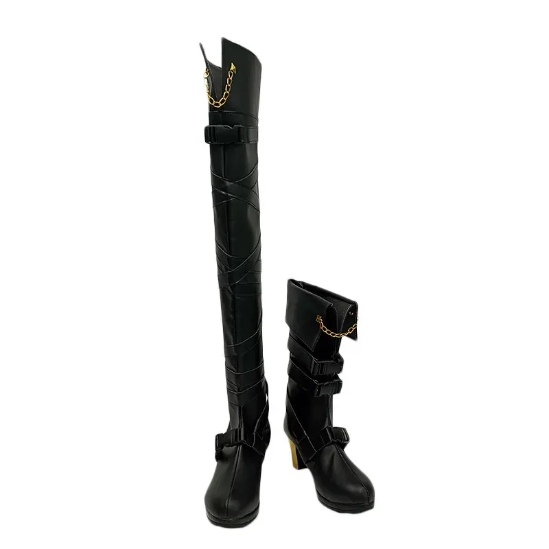 

The virtual host of the anime series Hololive, Aster Arcadia, has a cosplay of boots, suitable for Halloween and Christmas parti