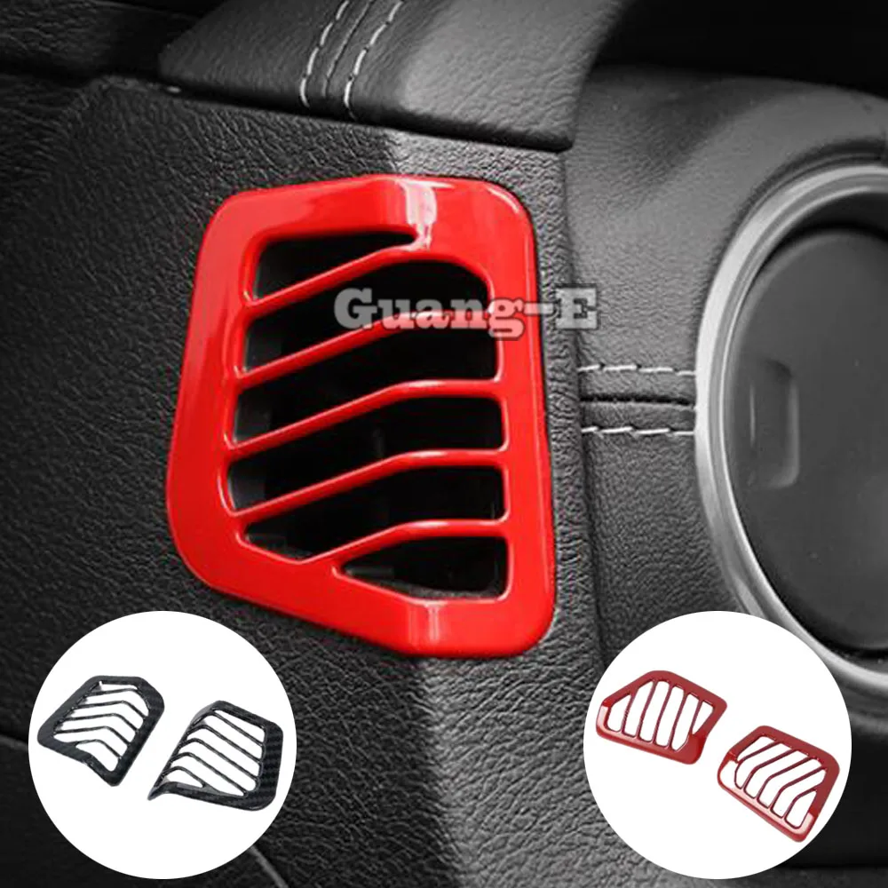 Car Sticker Garnish Detector Trim Front Air Condition Outlet Vent Molding Frame For Jeep Wrangler JL 2018 2019 2020 2021 2022