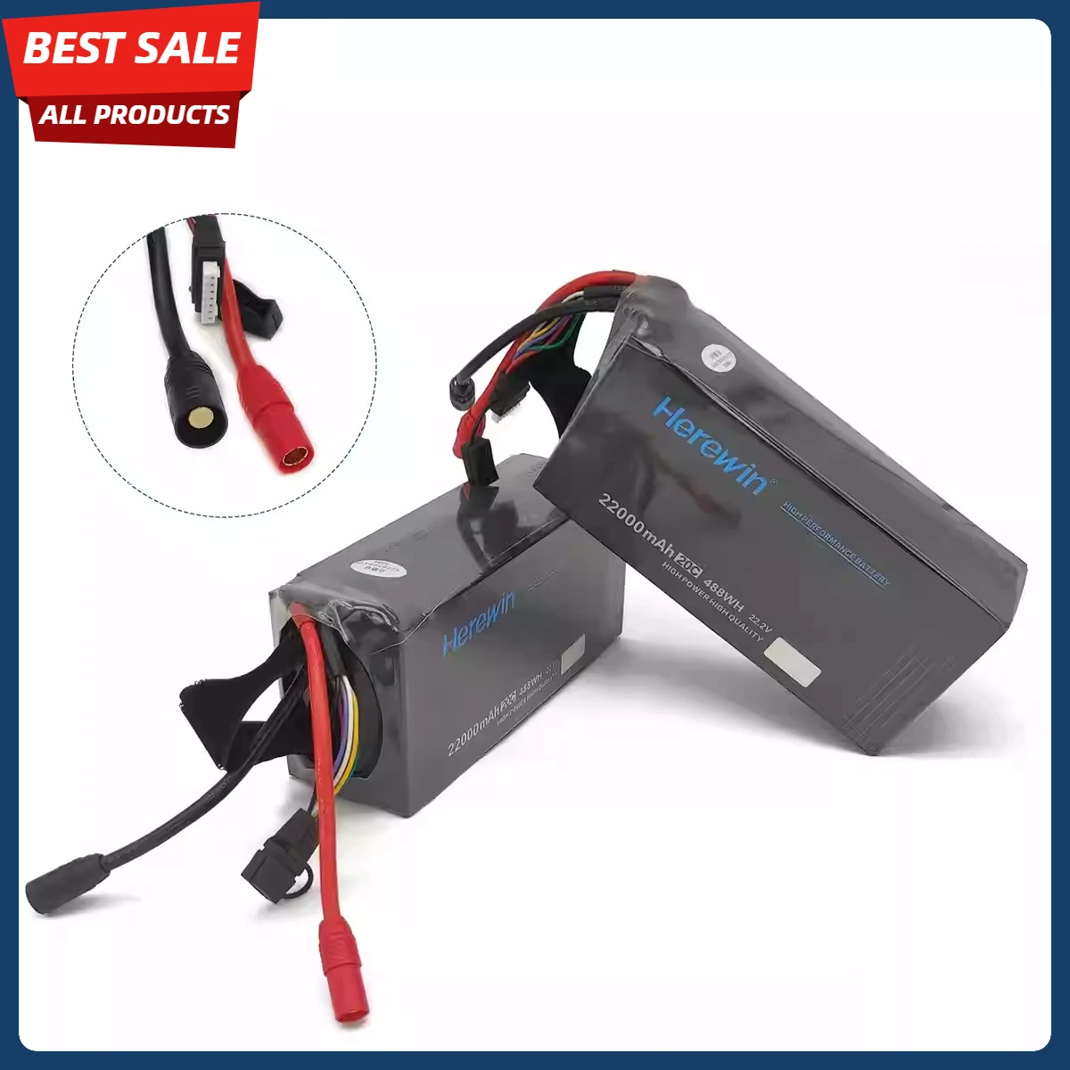 22000mAh 6S Lipo Battery 22.2V 20C for Agricultural Drone - XT90 Plug, Long Flight Time for Plant Protection UAV