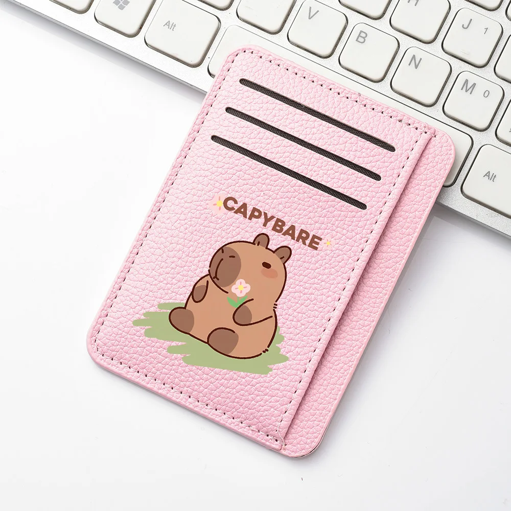 Mini billetera delgada y bonita de cuero PU, regalo de cumpleaños para mujer, tarjetero bancario, billetera compacta elegante para mujer