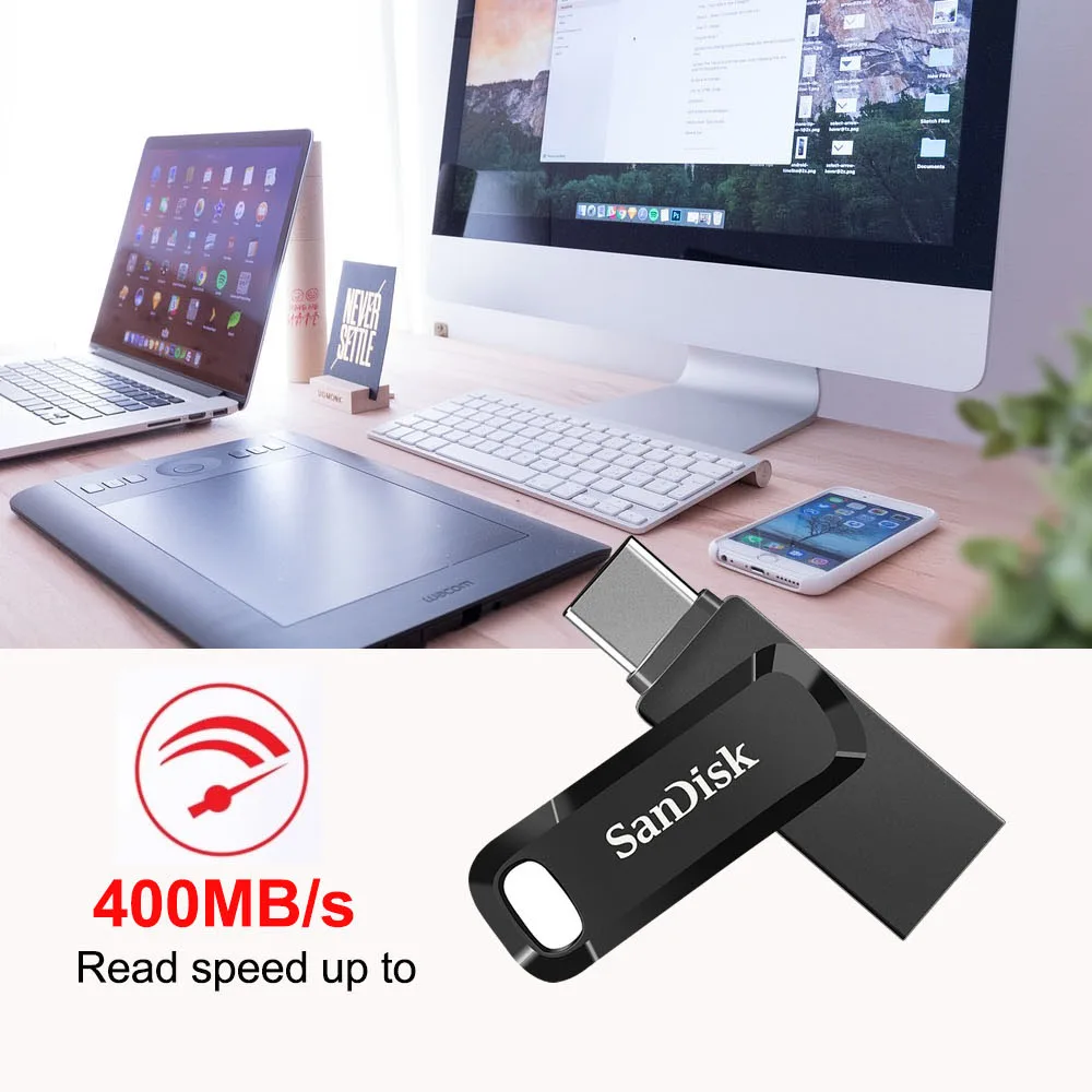 SanDisk 2 in 1 울트라 듀얼 OTG USB C타입 USB 3.2, 플래시 드라이브 펜 드라이브, 256GB, 512GB, SDDDC3, 최대 400 Mb/s, 아이폰 15 용, 64GB, 128GB