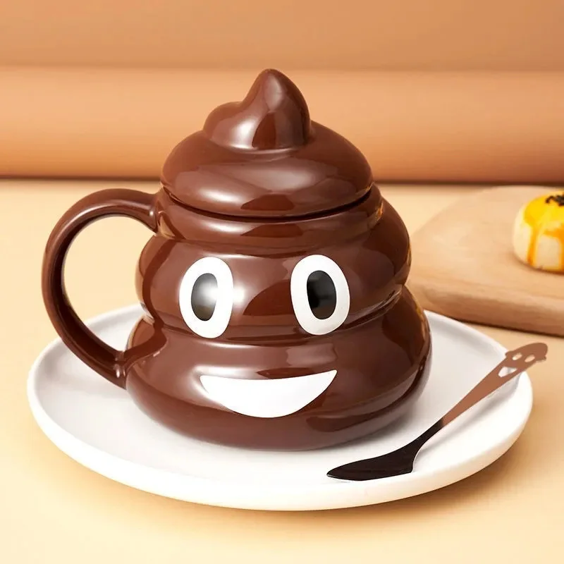 

Funny Poop Shaped Ceramic Mug Creative Gift Novelty Coffee Cup Cute Prank Present