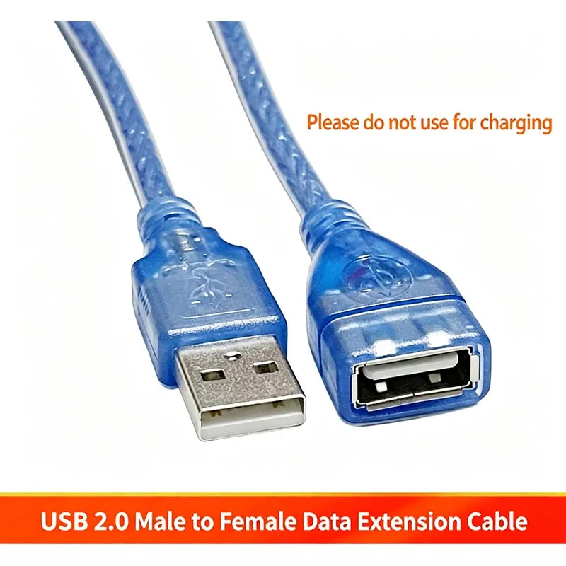 5PCS USB Extension Cable (Male to Female) High-Speed Data Cable 2.0 for USB Flash Drives, Mice, and Computers in Cars