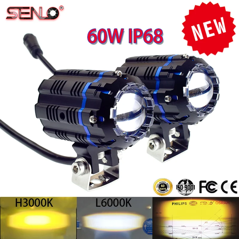 

Car Mini Driving Light RGB Dual Color for Headlight Auxiliary Spotlight Lamp R ATV Scooter Moto Fog Light Accessories 12V New