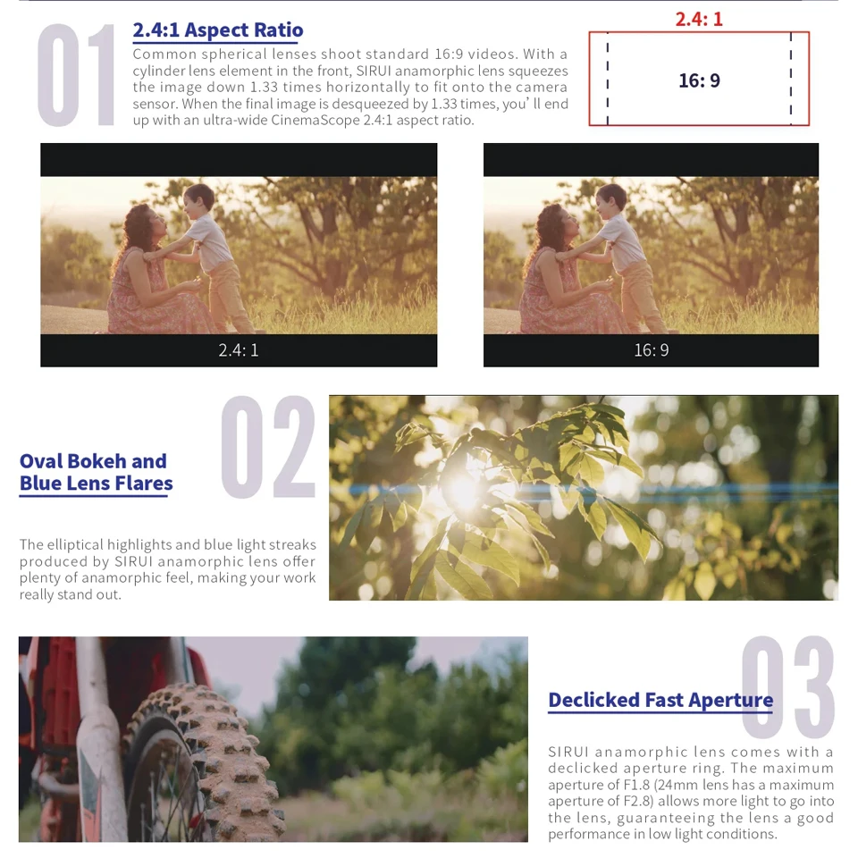 Sirui APS-C 50 مللي متر F1.8 غير متبلور 1.33X Cine عدسة واسعة الشاشة دليل التركيز رئيس عدسة لسوني E فوجي FX كانون RF M43 و L #3