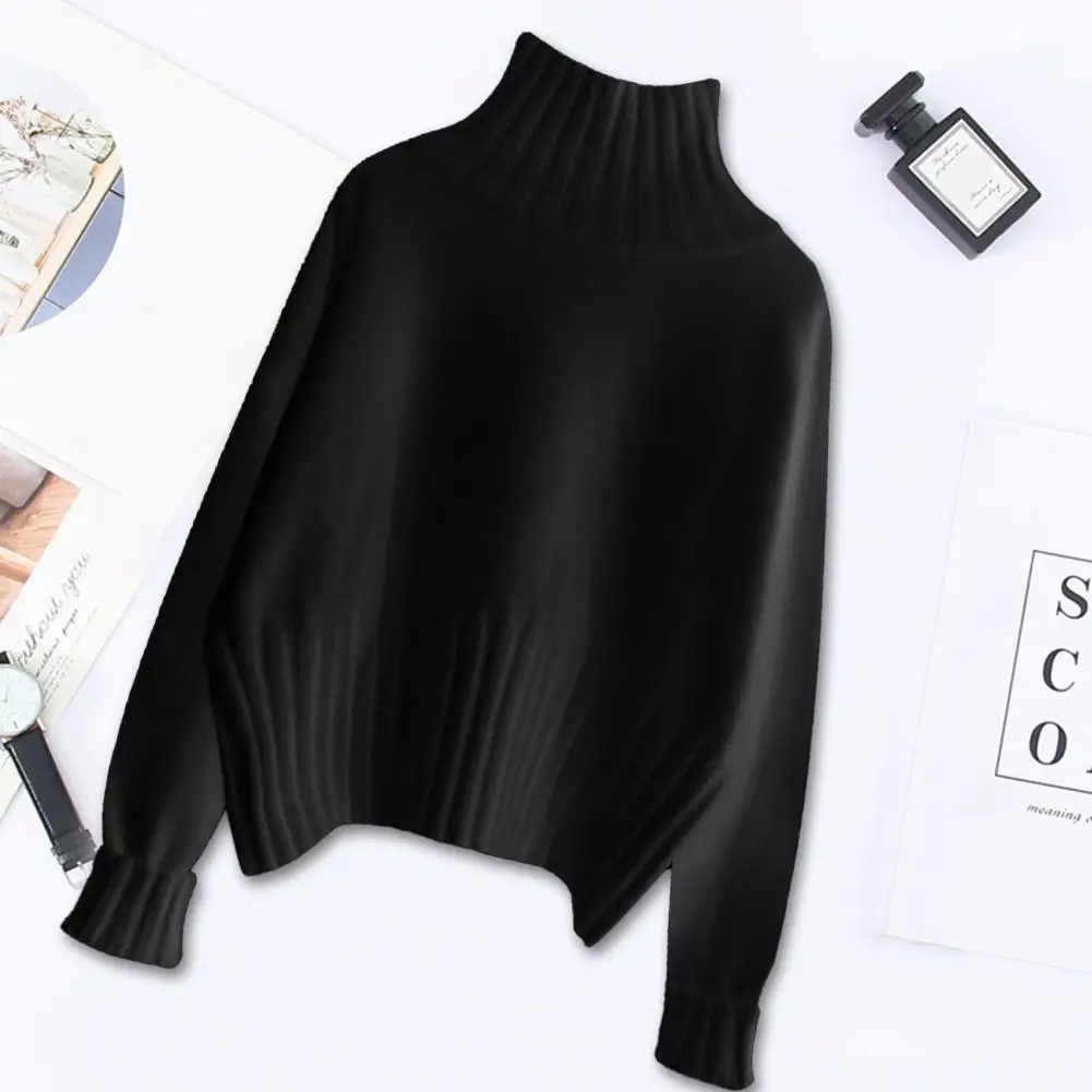 Women Sweater High Elasticity Pullover Turtleneck Knitting Jumpers Keep Warm Soft Thicken Lady Winter Sweater For Daily Wear