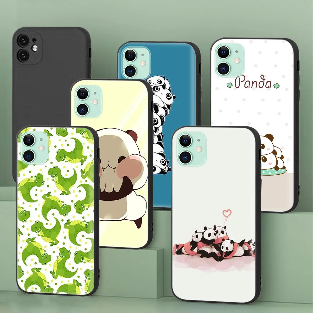 Black Protective Case for for OPPO Reno 10x Zoom 2 2F 2Z 4 Lite 4F 4Z 5 5Z Pro Panda Cat Dinosaur