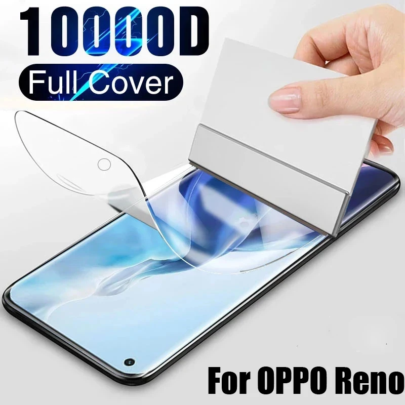 Película de hidrogel para OPPO Reno8 Pro + Plus 5G Lite Reno7 SE Z A Reno6 4G Reno4 Z Reno 4 5 6 7 8 Película protetora de tela