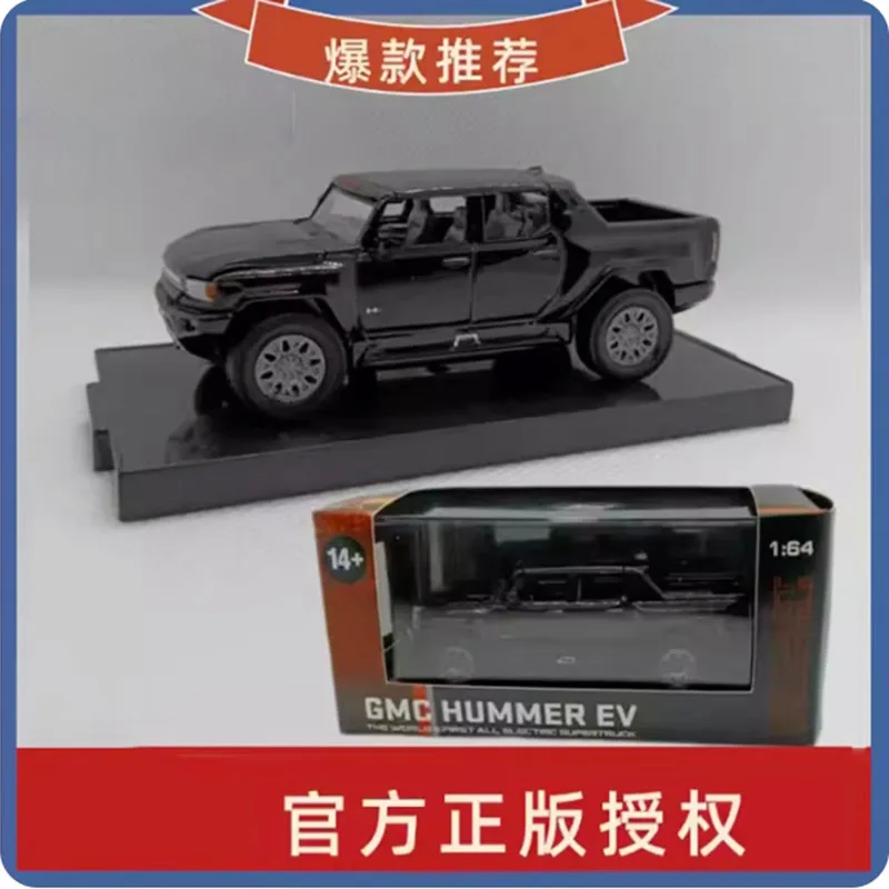 Diecast 1/64 Scale 2024 GMC Hummer EV Pickup Truck Simulation Alloy Car Model Collection Display Ornament Toy Gift