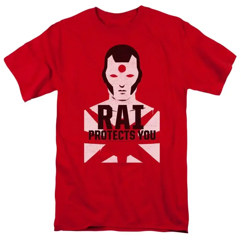 Rai Protector T Shirt Mens Licensed Future Force Valiant Comics Red