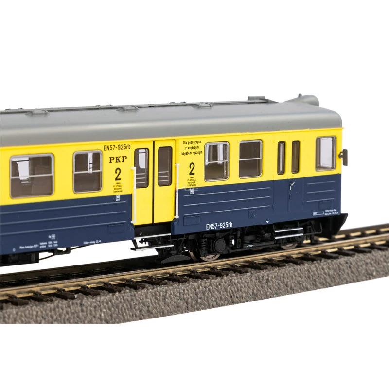 HO 1/87 Train Model PIKO 51452 EN57 Digital Sound Effect Intercity Train PKP with Indoor Light 3 Sections Set