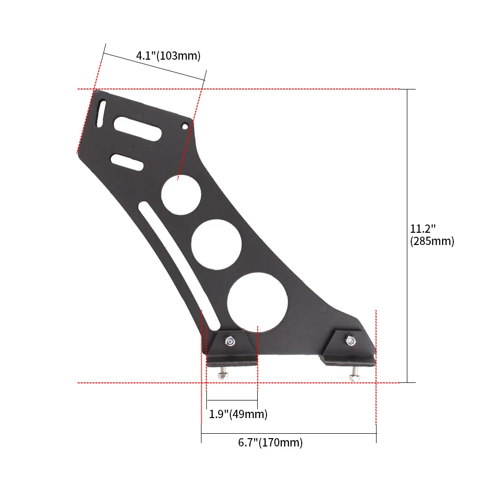 Aluminum Alloy Spoiler Mounting Bracket, 5/7/10 Inch Universal Spoiler Stand, Cross-border Car Wing Mounting Feet