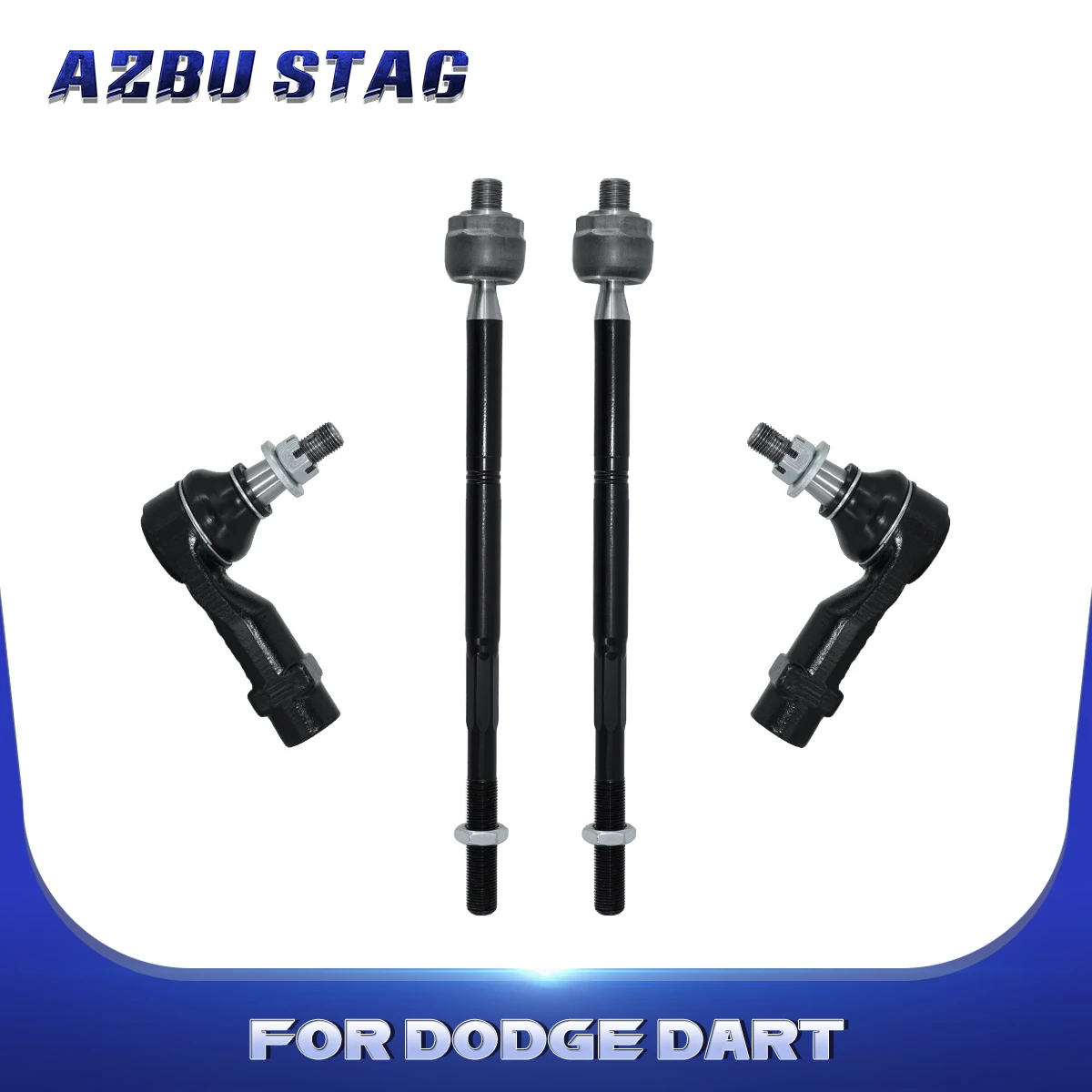 

AzbuStag 4Pcs Front Outer Inner Tie Rod End Steering for DODGE DART CHRYSLER 200 2013 2014 2015 2016 2017 68185503AB