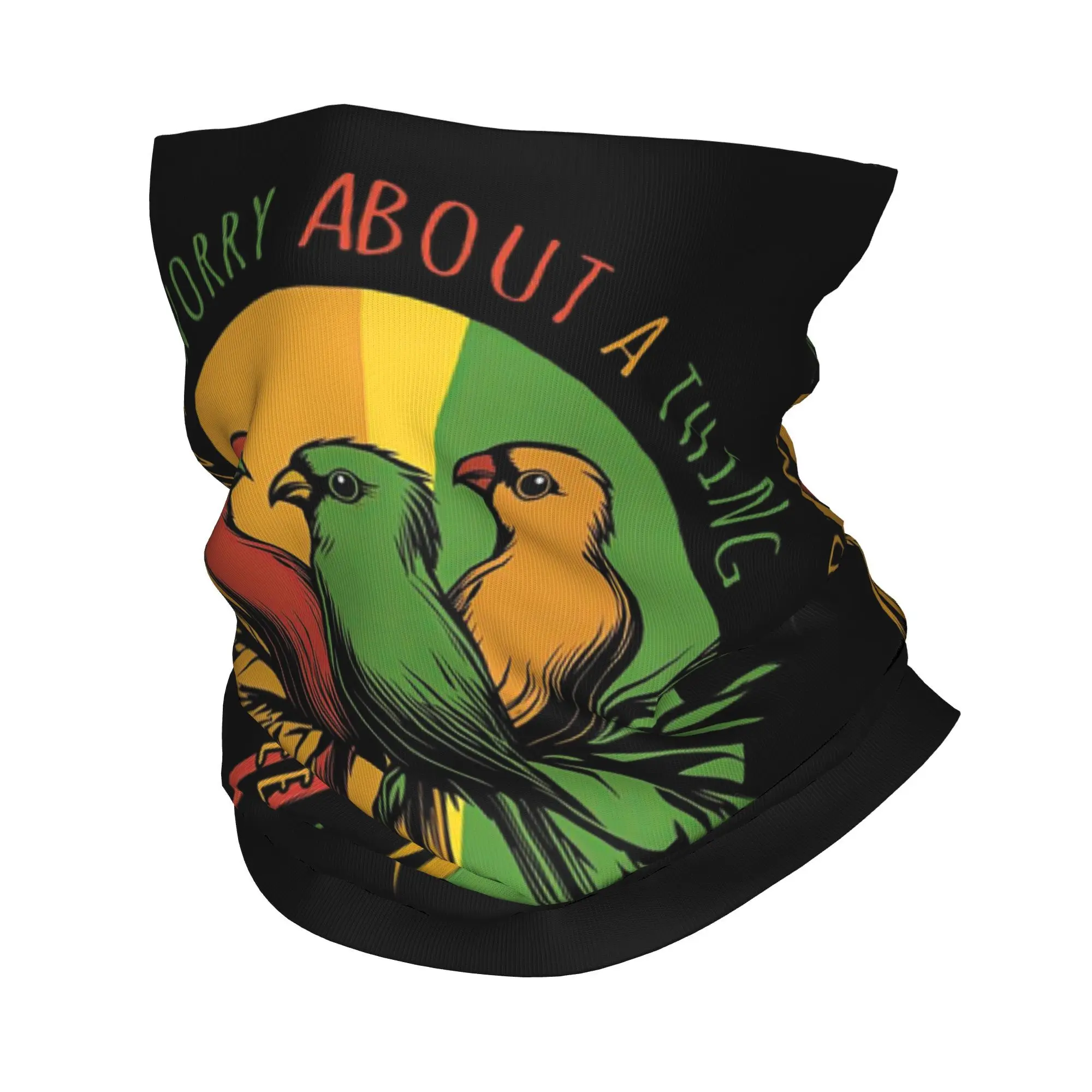 Kawaii Three Little Birds Reggae Bandana Neck Cover Printed Wrap Scarf Multifunction Face Mask Riding For Men Women Adult Winter