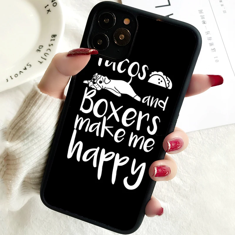 5 5S SE 2020 Phone Cover Case for iPhone 6 6S 7 8 PLUS X XS XR 11 12 13 MINI 14 PRO MAX Rubber My Spirit Animal is a Boxer dog