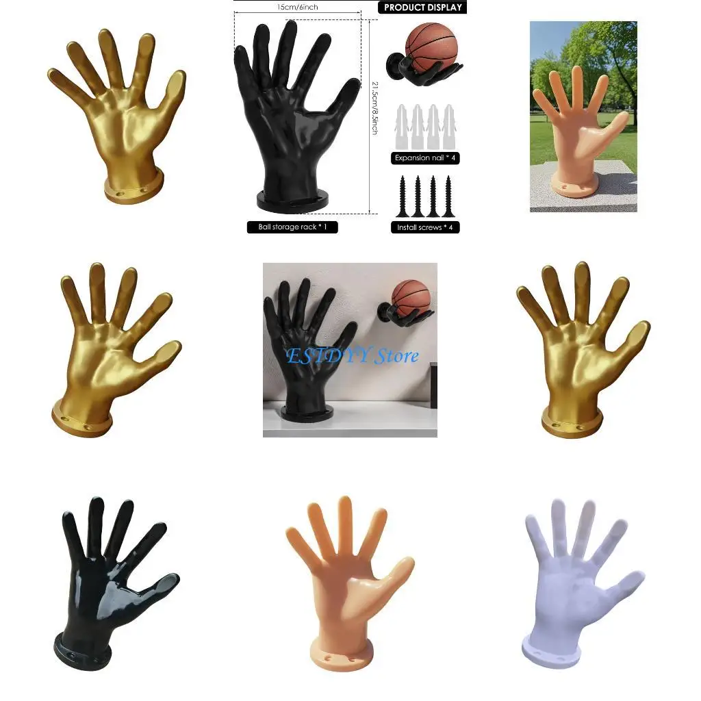 

G6DE High Strength PVC Hand Model Basketball Holder Elegant For Sports Enthusiasts