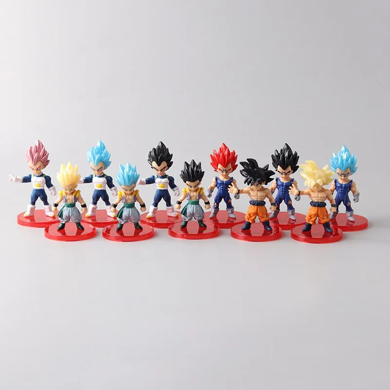 Dragon Ball Z Super Saiyan Son Goku Anime Figure Son Gohan Vegeta Broly Piccolo Majin Buu Set Action Figurine Model Toys Gift