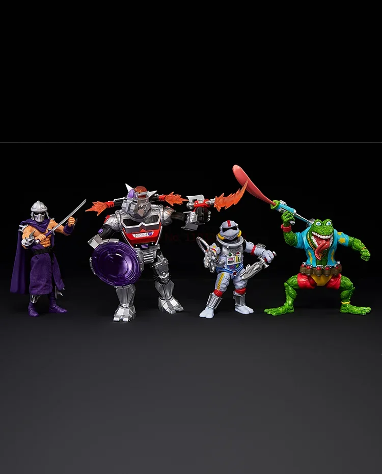 Super 7 Turtles Ultimates Wave 8 Anime Genghis Kikker Robot Rocksteady Raphael Shredder Action Figure Collection Model Gift